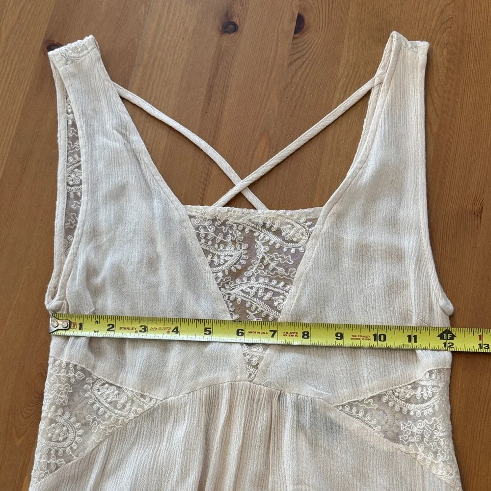 NWT! Elegant POL Cream Lace High Low Sundress Size Small - Picture 5 of 13